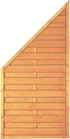 Unbekannt Lamellenzaun Dichtzaun Athen B90 x H180/90 cm Pinien-Farbe