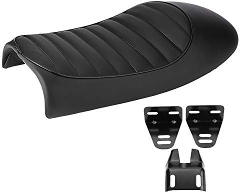 Silla de Asiento de Carreras de café Retro de Cuero Modificado para requisitos particulares de la PU de la Motocicleta(B)