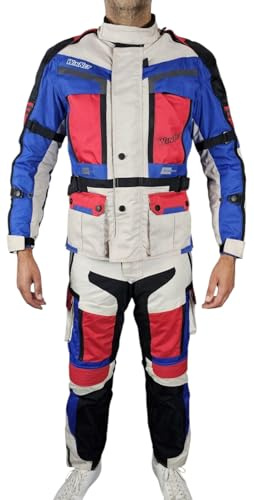 WinNet Completo tuta moto in cordura giacca e pantaloni per turismo (3XL)