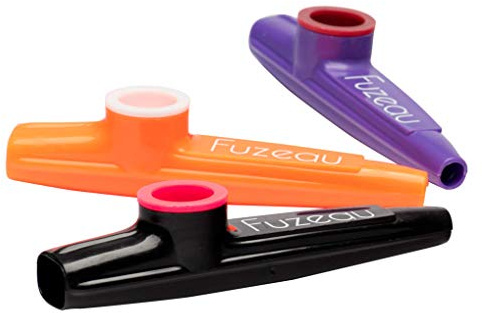 Fuzeau - Lot 3 Kazoos - Couleur Aléatoire - Modifier Voix Et Produire Sons Amusants - Instruments Festifs Originaux Pour Activités Musicales Et Jeux Collectifs Dès 5Ans - Réf. 78230