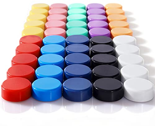 ZDZBLX 30 pezzi 10 colori Calamite Frigorifero Magneti Frigo Calamite Piccole Colorate, Carino Tonde Magnete Decorative Calamita Potente, per Frigo, Lavagne, Calendari, Piastre Magnetiche (Assortiti)