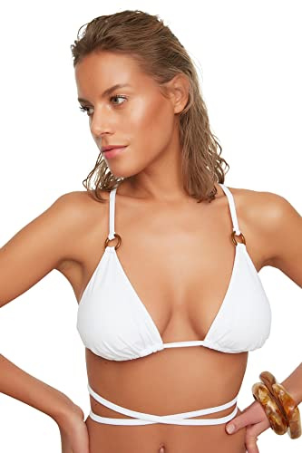TRENDYOL Parte Superior de Bikini con Detalles de Accesorios Mujer