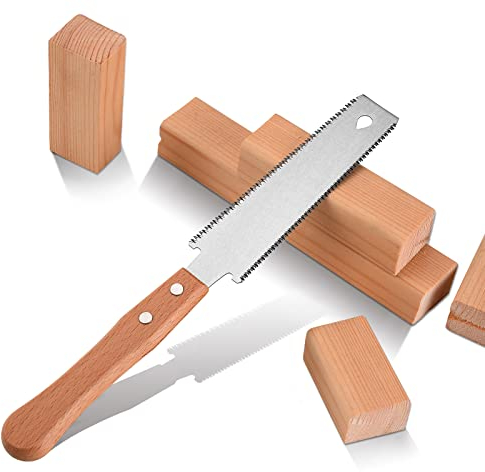Xnourney Scie japonaise, Petite scie a bois, lame flexible de 15,2 cm double tranchant manuels, loisirs, bricolage, scie japonaise menuisier tranchants et légers