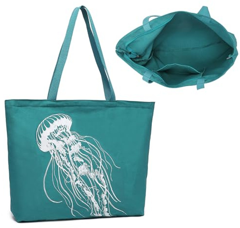 Miss Lulu Bolsa Tote Reutilizable, Bolsa de Hombro Plegable, Bolsa de Lona para la Escuela, Grandes Totes Para Niños Adolescentes Casual Compras Playa Viajes Mamá Almacenamiento