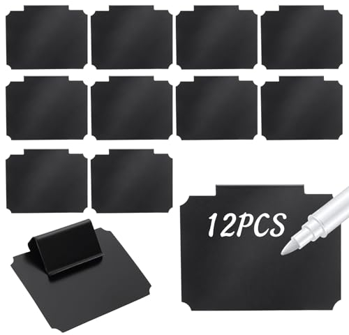 Etikettenhalter Clip 12 Stück Korb Etiketten Clips Schwarz Label Halter für Lagerung Körbe Regal Clips Etiketten Etikettenhalter