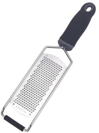 fKiZanthene Parmesan Cheese Grater, Easy to Grate Parmesan Cheese, Lemon, Ginger, Garlic, Nutmeg, Chocolate, Hand Grater Sharp Wide Stainless Steel, Dishwasher Safe