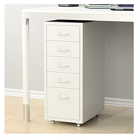 Armoire de classement verrouillable à 5 tiroirs, solution de rangement sous le bureau pour dossiers juridiques/lettres/A4, entièrement assemblée pour une utilisation immédiate