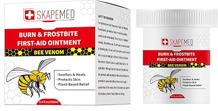 Plant-Based Burn & Insect Bite Relief Cream 100ml - First Aid Ointment for Burns, Frostbite, Sunburn & Stings with Bee Venom | Soothes, Heals & Protects Skin | Bug Bite, Mosquito Bite Cream&Wound HEA