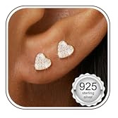 Adramata Orecchini Argento 925 Donna Bambina Anallergici Orecchino a Bottone Piccolo Brillanti Piercing Orecchio Cartilagine Piercing Trago Helix Piercings Orecchini Donna Argento/Or