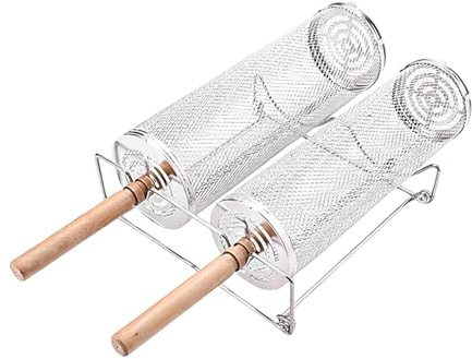 Grillkorg för Utomhus - Hållare för grönsaker och kött | Set med svetsade grillkorgar nesting,För camping, picknick, trädgård och uteplats