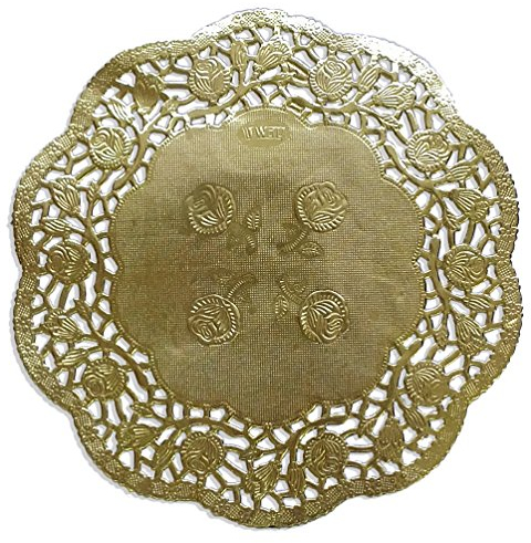 Kunze Tortenspitze, Spitzenpapier rund, geprägt, 100 Stück (weiß, Ø 16,5 cm)