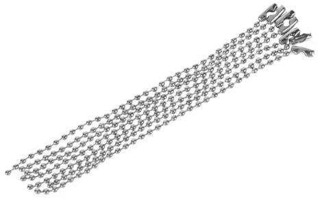 EXCEART 20piezas Cadenas De Bolas Niqueladas De Cierre De Conector Para Llavero Cadena De Metal Para Etiqueta