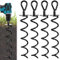 Gowkeey 4 Stück Trampolin Erdanker, Schwerlast Bodenanker Trampolin, Erdanker Trampolin, Bodenanker für Trampolin, Bodenanker Set, Trampolin Befestigung Boden, für Zelte, Schuppen, Schaukeln, Adapter