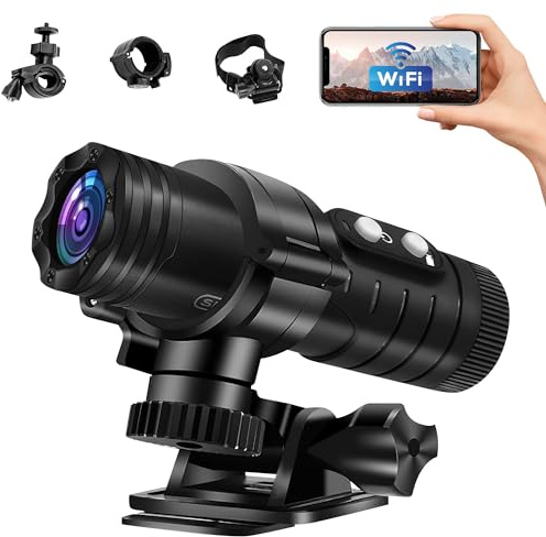 Tiantianle Action Cam,Helmkamera Fahrrad Motorrad WiFi für Outdoor