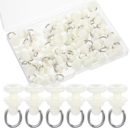 50 Pcs Curtain Track Rollers, Plastic Curtain Track Hooks Curtains Glider Hooks Slide Roller for Living Bedroom Shower Privacy Rv Garage Divider Tracks Hook