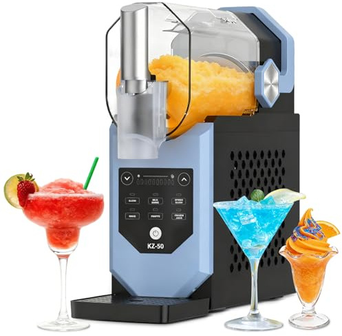 Macchiatto Máquina de granizado 5 en 1 con pantalla LED, 6 programas y operación de un botón para helados, granizados, cócteles, batidos, recipiente transparente de 2 L