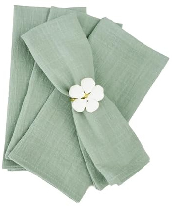 Tygservetter 50 bomullsservetter gröna 40 x 40 cm, återanvändbara, för bröllop, fester, jul, bordsdekoration, retro (50 st Sage Green)