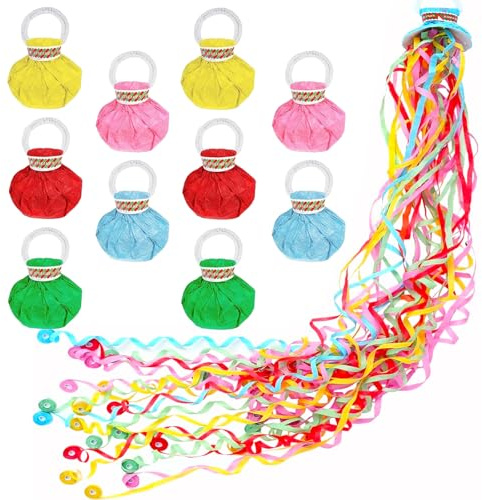 lomdung 30 Piezas Lanzar a Mano Serpentinas, Lanzar Serpentina de Cumpleaños, Explosivo de Serpentinas, Serpentina para Bodas, Fácil de Limpiar, para Fiestas, Festivales (Colores Mezclados)