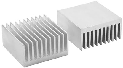 LuoQiuFa Aluminum Heatsink Cooler Radiator Cooling 40mm x 40mm x20mm Heat Sink Module Cooler Silver Tone (Pack of 2)
