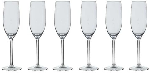 Paris Prix Secret de Gourmet - Lot de 6 Flûtes à Champagne Orpea 16cl Transparent