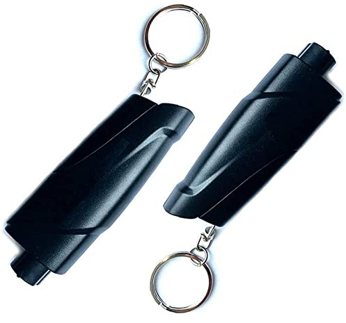 Honsheng Car Emergency Window Glass Breaker and Seatbelt Cutter Rescue Me Safety Hammer Keychain Vehicle Car Escape Rescue Punch Tool Window Breaker for Underwater and Land, Pack of 2