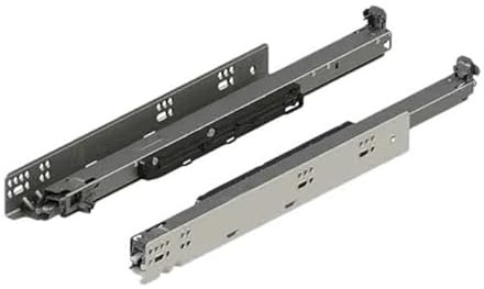 Blum 763.3810M Movento 15 Inch Full Extension Concealed Undermount Drawer Slide with 125 Lbs. Weight Capacity, Self Close and Soft Close - Pair - N/A