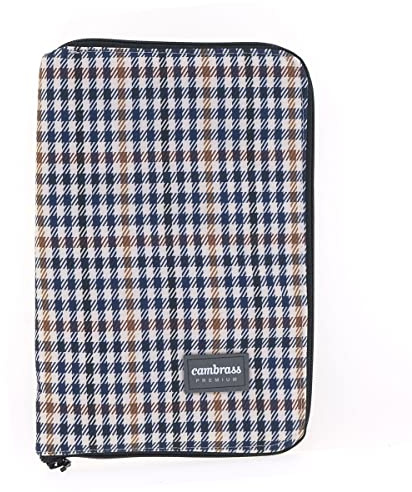 Cambrass - Portadocumenti bambino - Cartella per documenti del bambino - Custodia per libretto sanitario - Libro di nascita con tasche- Victoria Vichy 3 x 19 x 27 cm