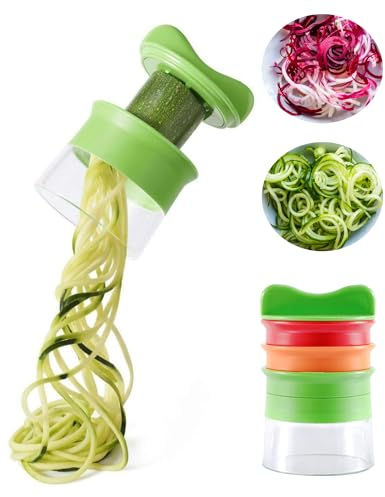 Spiralschneider Gemüse, Zucchini Spaghetti Schneider, Gemüsenudeln Spiralschneider, Kartoffel Rettichschneider Gemüsehobel Gemüsespaghetti Spiralschäler für Karotte, Gurke, Kartoffel, Zucchini
