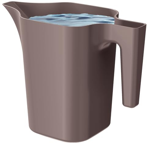 PECZEKO Gießkanne 1,8 Liter für Haus & Garten - aus robustem Kunststoff - giesskanne zur einfachen Bewässerung von Blumen, Pflanzen und zimmerpflanzen 1er-Set (1 Pack) Schokolade