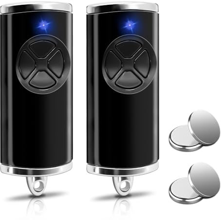 2Pack Garage Door Remote Compatible with Hormann, 868MHz Frequency Garage Door Opener replacement for Hormann HSE-4-868-BS, HSE2-868-BS, HS4-868-BS, HS1-868-BS, HSS4-868-BS, HSP4-868-BS, 4 Channels