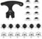 Wjelet Golf Shoe Spikes Set, 20 Pcs Replacements with 1 Pcs Wrench, Modern Style, White Black