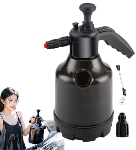 Kustimantu Lanza De Lavado para Coche - Manguera De Riego Resistente con Pulverizador | Ajustable con Conexión Rápida para Limpieza Autocaravana, Callejón Y Riego
