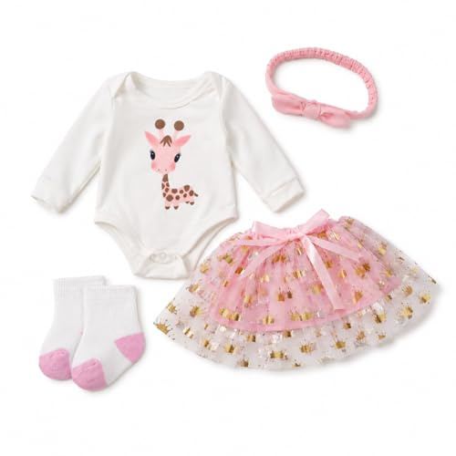 Pink Tutu Dress 35-45cm, Ballet Outfit with Socks for 14-18in Baby Dolls