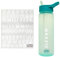 Polar Gear - Borraccia con adesivo dalla A alla Z, con cannuccia, 600 ml, prodotto ufficiale riutilizzabile per bambini, senza BPA, in Tritan – Personalizzabile – ideale per la scuola