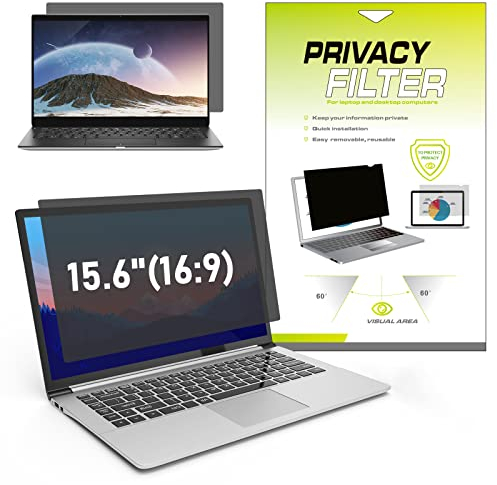 LAMA Filtre de confidentialité Universel pour Ordinateur Portable de 15,6 - Anti-lumière Bleue/Anti-reflet/Anti-UV - Protection d'écran de confidentialité, 345 x 194 mm (16:9)