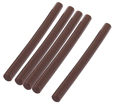 PATIKIL 10 x 0.27 Mini Adesivo Caldo Fuso Colla Bastoncino, 5pz Alta Temperatura per Caldo Sciogli Colla Pistola, marrone