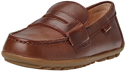 Geox J New Fast Boy A Mocasin, café, 20 EU