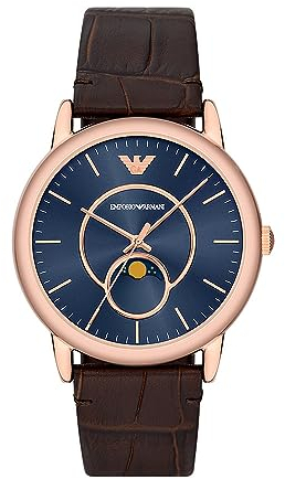 Emporio Armani Herrenuhr quarz/3 Zeiger datum Uhrwerk 43mm Gehäusegröße mit einem stoffarmband AR11566