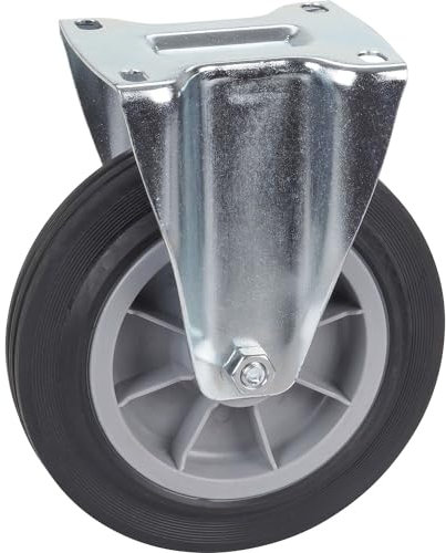 Bockrolle 200mm TPE - Transportrolle 210kg - Rolle mit PP-Felge, Stahl verzinkt