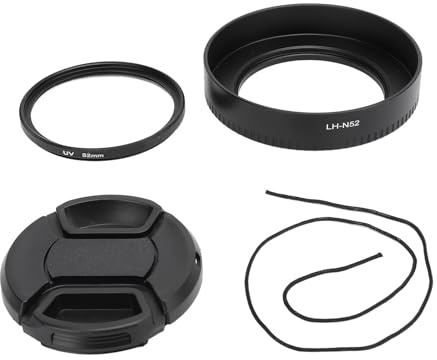 Motljusskydd, LH-N52 Motljusskydd med 52 Mm Linsskydd och HD UV-filter för Z28mm F2.8 Z40mm F2 Z28mmf2. 8-objektiv, Minskar Linsens Bländning och Bländning