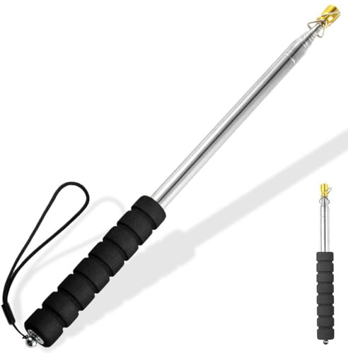 Mât De Drapeau Télescopique 2 M Mât De Drapeau Avec 4 Crochets, Mat Pour Drapeau Portatif Pour Guides, Camping, Enseignants, Excursions, Compétitions