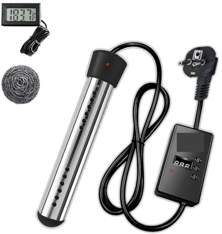 EDEDE Rechauffeur Piscine, Thermoplongeur 2500W, minuterie Automatique de Chauffage de Piscine, thermoplongeur de Chauffage de Piscine sûr, Parfait for la Maison pour Piscine, Jardin