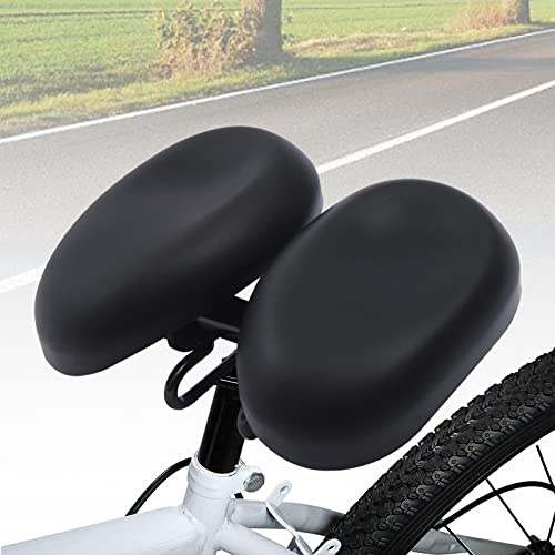 Sella senza naso,Sella per bicicletta comoda, ammortizzante, ergonomica, extra larga, con doppio arco ammortizzato, per mountain bike, bici da corsa e da trekking