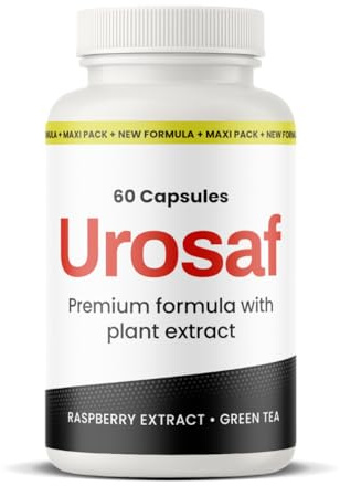 Urosaf capsule di estratti vegetali, estratto di lampone e tè verde, 60 capsule, integratore alimentare