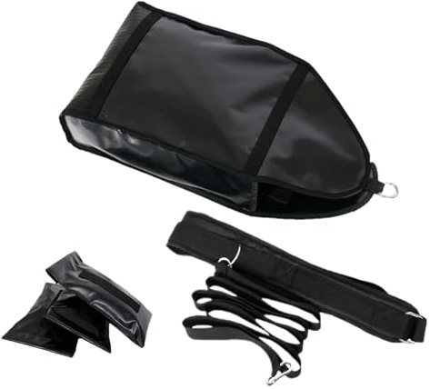 Tray Bag - Adjustable Weight Sled Trainer For Speed & Strength Training | Push Pull Running Sled With Harness & 3 Load Bags – Football Lineman Workout Sled For Sprint, Athletic Conditioning
