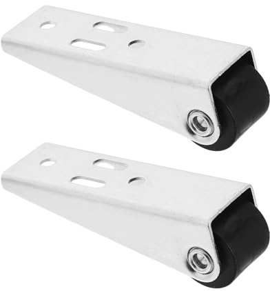 Tofficu 2 Pezzi Ruote di Supporto per Porta Scorrevole in Nylon e Acciaio Zincato, Facile Installazione per Porte di Legno Affondanti, per Ufficio e Area di Lavoro