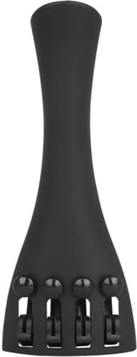 GALPADA Cordal de Violín 4/4 4 Afinadores Integrados Puente de Violín de Carbono para Cuerdas Accesorio para Instrumentos Musicales Ajuste Preciso Pieza de Repuesto