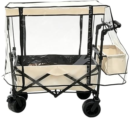 Plastico Lluvia Silla Paseo Universal, Cubierta Transparente, Funda Impermeable para Carritos Plegables y Carros de Camping, Protección para Cochecitos y Carritos