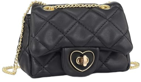 mibasies Kids Purse Toddler Gifts for Little Girls Crossbody Purses Presents,Small,(A4 black)