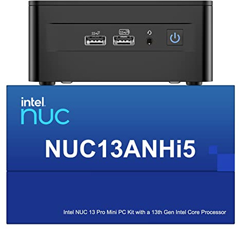 Intel NUC 13 Pro NUC13ANHi5 Arena Canyon Mini PC, Core i5-1340P, Barebones, NO RAM, NO SSD, NO OS, Mini Computers for Business Home Office, Support 8K/4K Quad Display/WiFi 6E/BT 5.3/Thunderbolt 4
